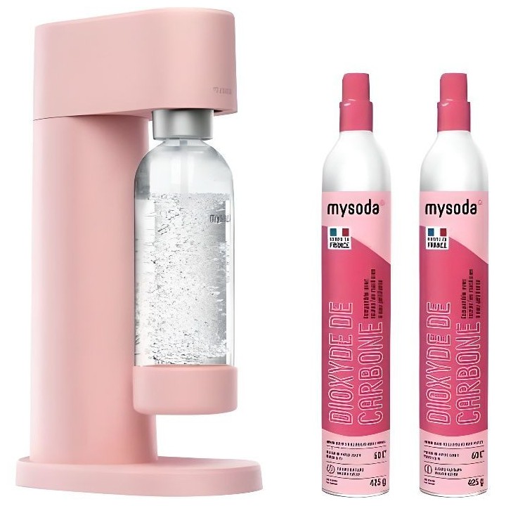 MYSODA P2C-WD002F-LP - Pack Machine a eau pétillante Woody Pink - 2 c
