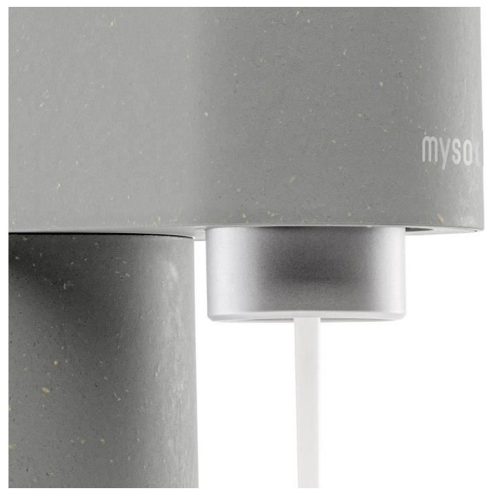 MYSODA Machine a Soda Woody Gray, 1 bouteille de 1L, 1 cylindre de CO2