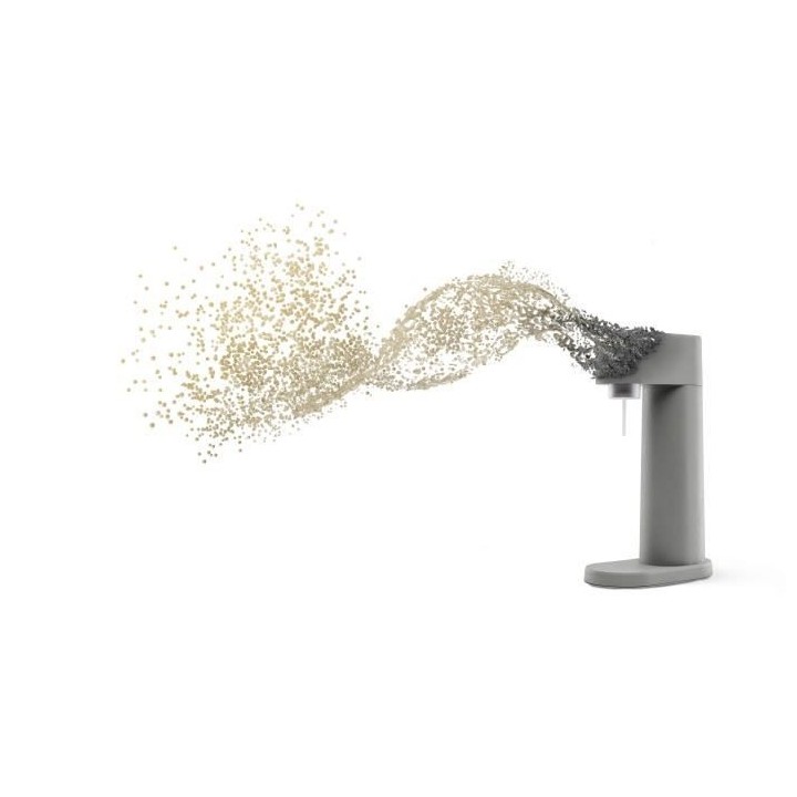 MYSODA Machine a Soda Woody Gray, 1 bouteille de 1L, 1 cylindre de CO2