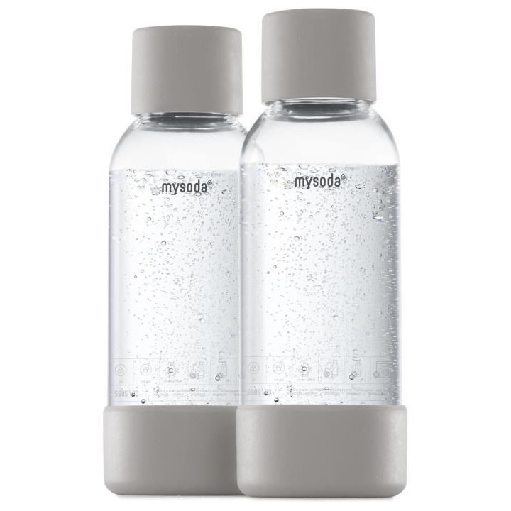 MYSODA - Pack de 2 bouteilles Dove PET et Biocomposite 0,5L