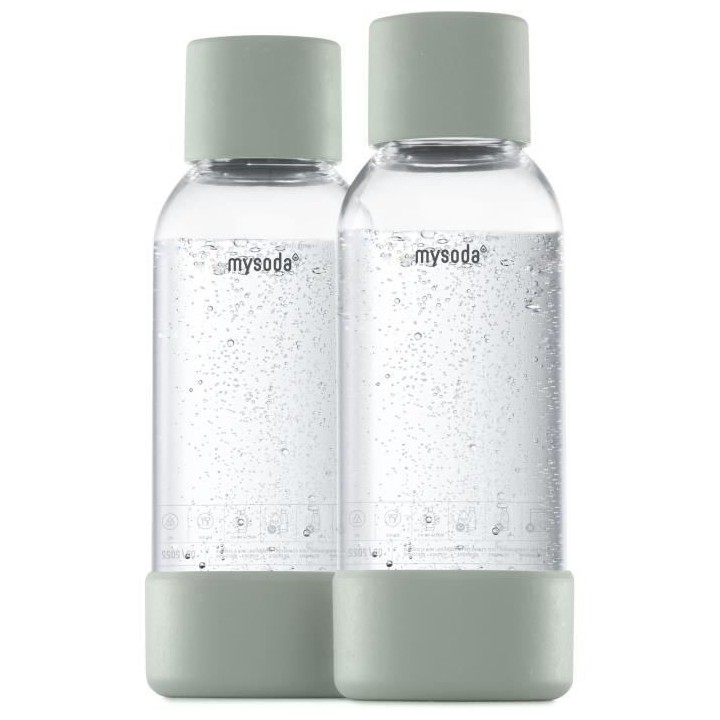 MYSODA - Pack de 2 bouteilles Pigeon PET et Biocomposite 0,5L