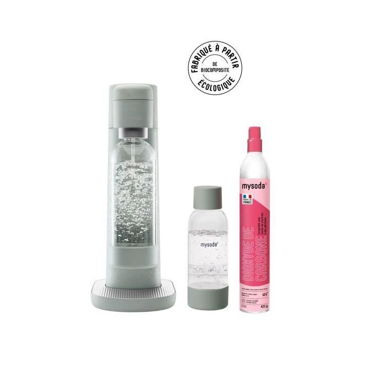 MYSODA Machine a Soda Toby Pigeon, 1 bouteille de 0.5L, 1 bouteille de