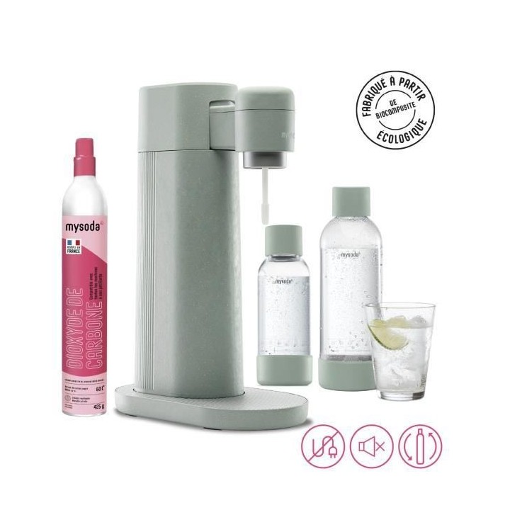 MYSODA Machine a Soda Toby Pigeon, 1 bouteille de 0.5L, 1 bouteille de