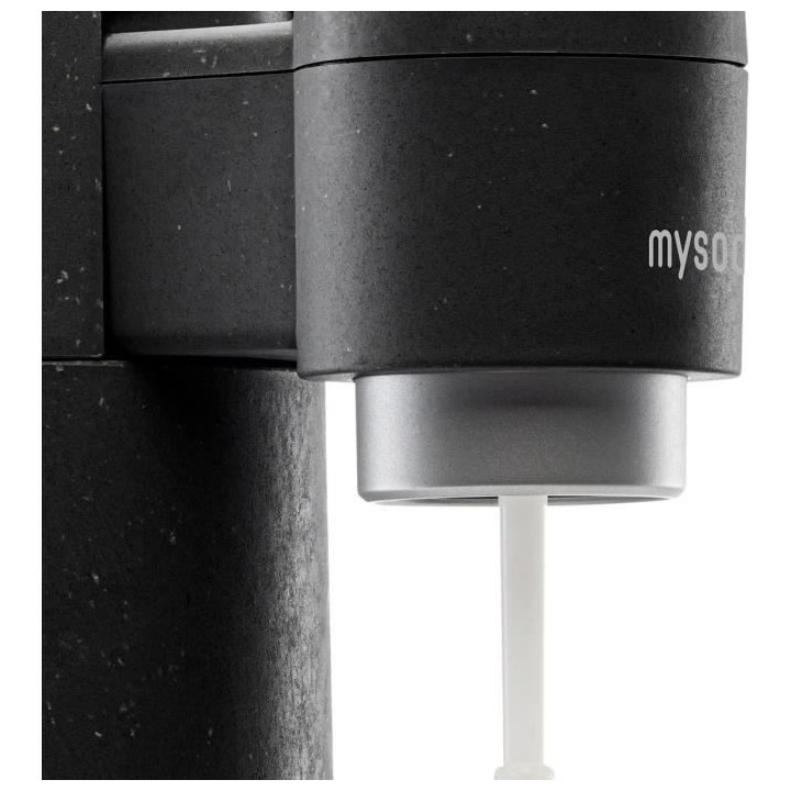 MYSODA Machine a Soda Toby Black, 1 bouteille de 0.5L, 1 bouteille de