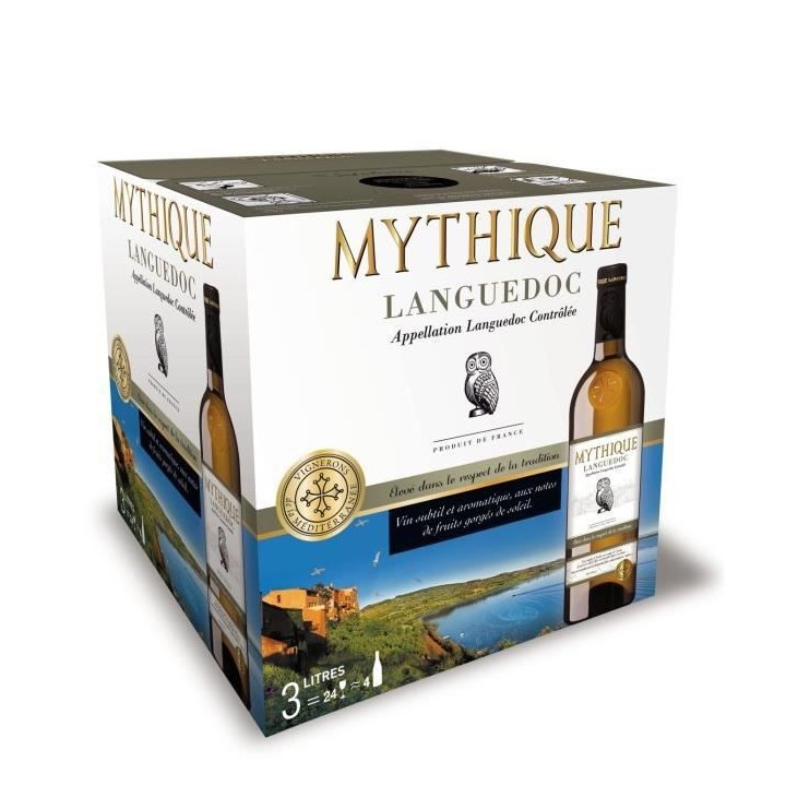 Mythique AOP Languedoc - Vin blanc de Languedoc - Bib 3 L