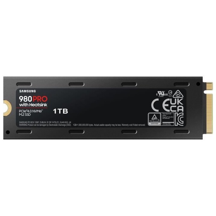 SAMSUNG - SSD Interne - 980 PRO - 1To - M.2 NVMe avec dissipateur (MZ-
