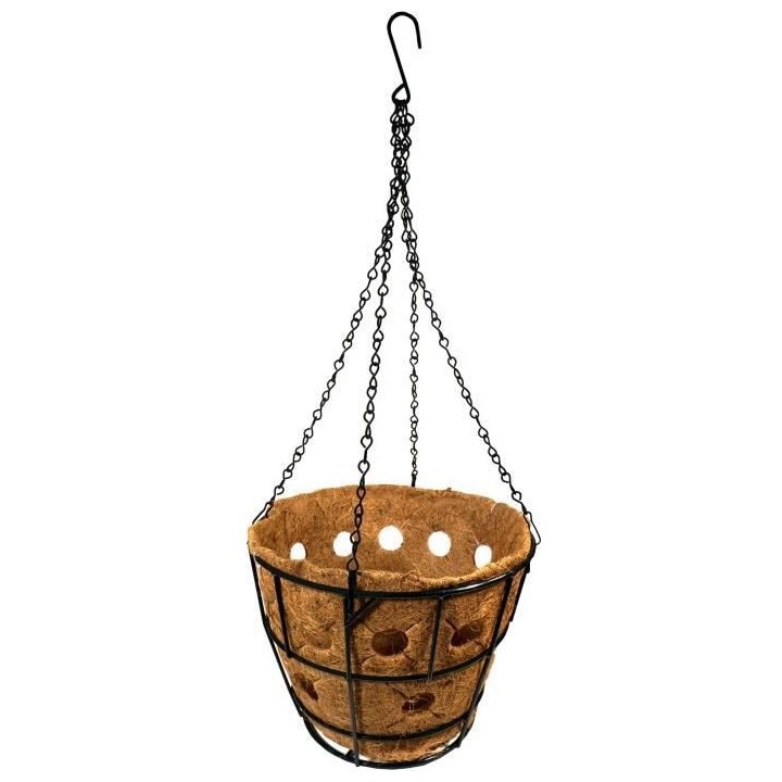 NATURE Corbeille suspendue avec natte coco - H28 x Ø40 cm