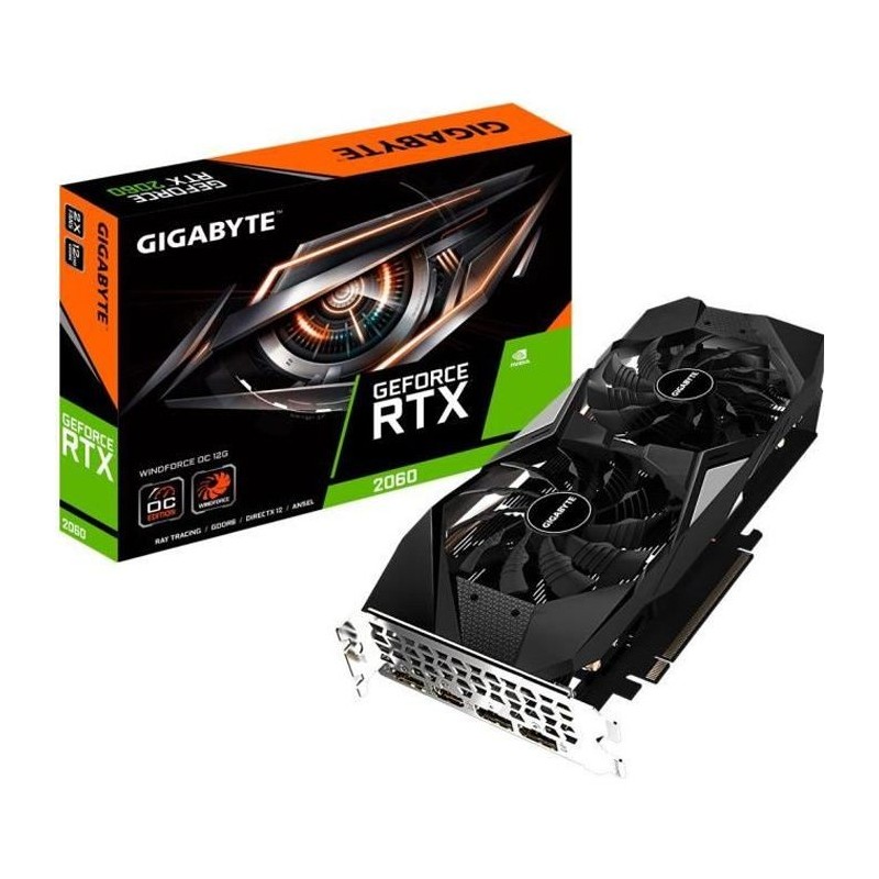 Carte graphique - GIGABYTE - RTX 2060 WF2 OC 12 GD (GV-N2060WF2OC-12GD)