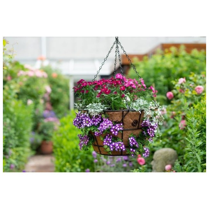 NATURE Corbeille suspendue avec natte coco - H28 x Ø40 cm