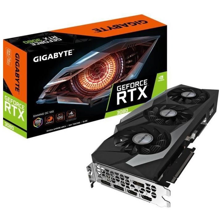 Carte graphique - GIGABYTE - RTX 3080 GAMING OC 12 GD (GV-N3080GAMING