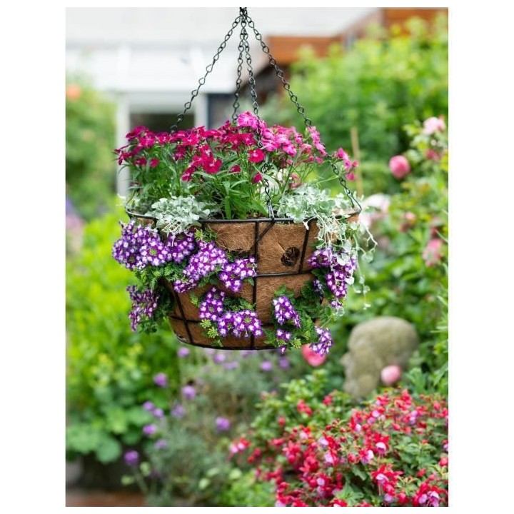 NATURE Corbeille suspendue avec natte coco - H28 x Ø40 cm