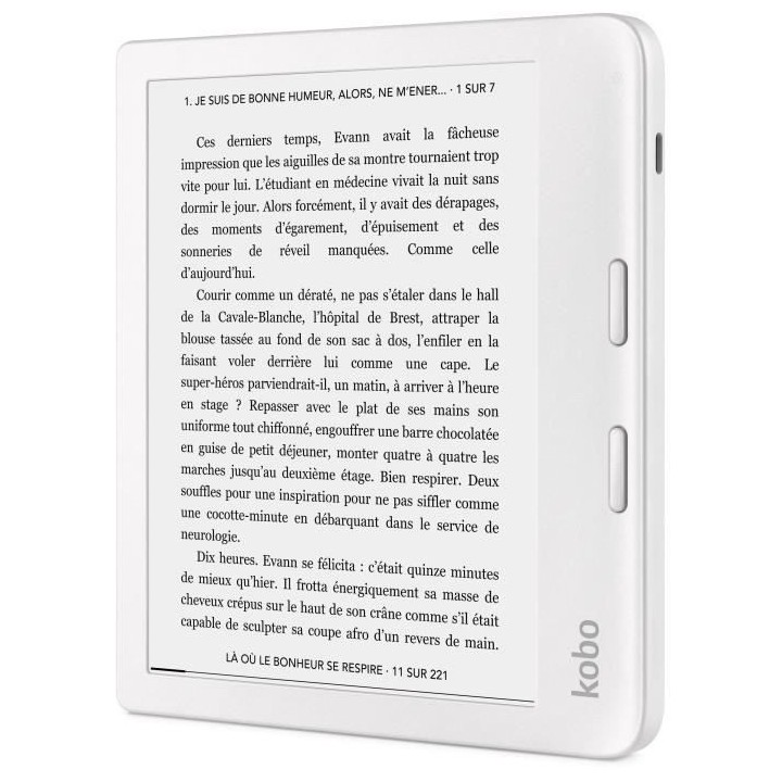 Liseuse KOBO Libra 2 Blanc - 7 - 300ppp - Comfortlight PRO - Waterproo