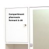 GALET Armoire de toilette - 2 portes + 1 paniere a linge + 1 tiroir Miroir - Blanc mat - L 63 x P 30 x H 181 cm - SYMBIOSIS