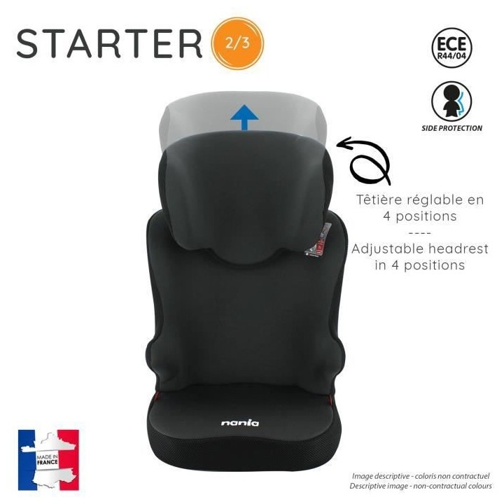 Nania Siege auto rehausseur STARTER groupe 2/3 (15-36kg) - smoke