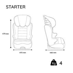 Nania Siege auto rehausseur STARTER groupe 2/3 (15-36kg) - smoke