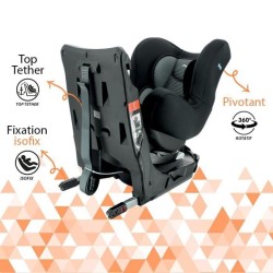 Nania Siege auto isofix pivotant Revo groupe 0/1 (0-18kg) - Hatrix gris