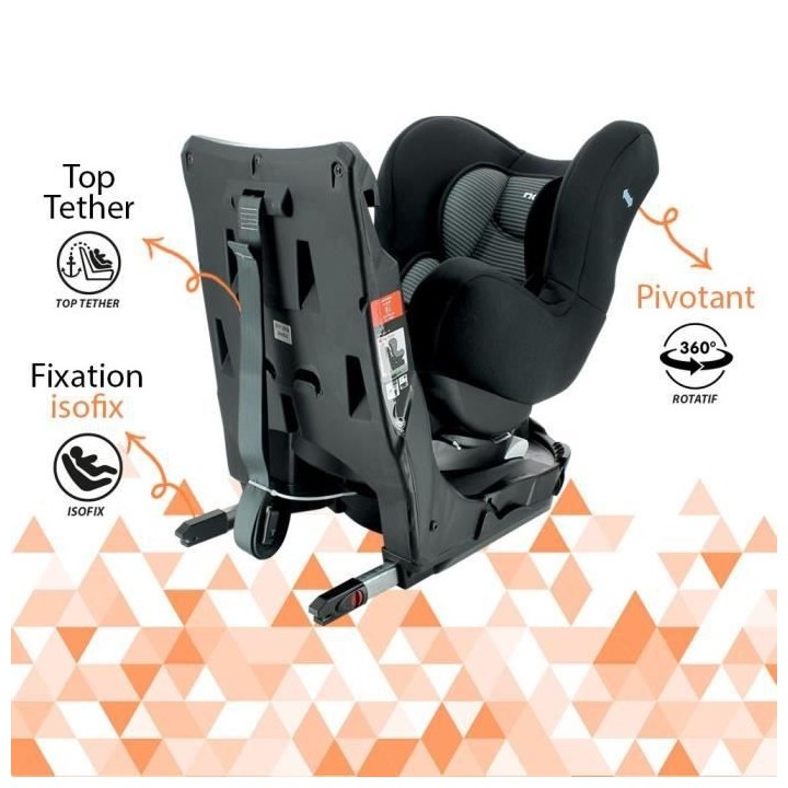 Nania Siege auto isofix pivotant Revo groupe 0/1 (0-18kg) - Hatrix gri
