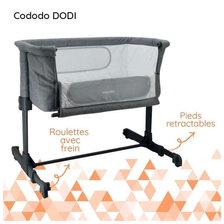 Nania Lit bébé cododo - DODI - Lit d'appoint 2 en 1 - Ultra confort