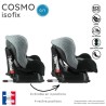 Nania Siege auto isofix COSMO groupe 0/1 (0-18kg) - grand confort - Gris argent