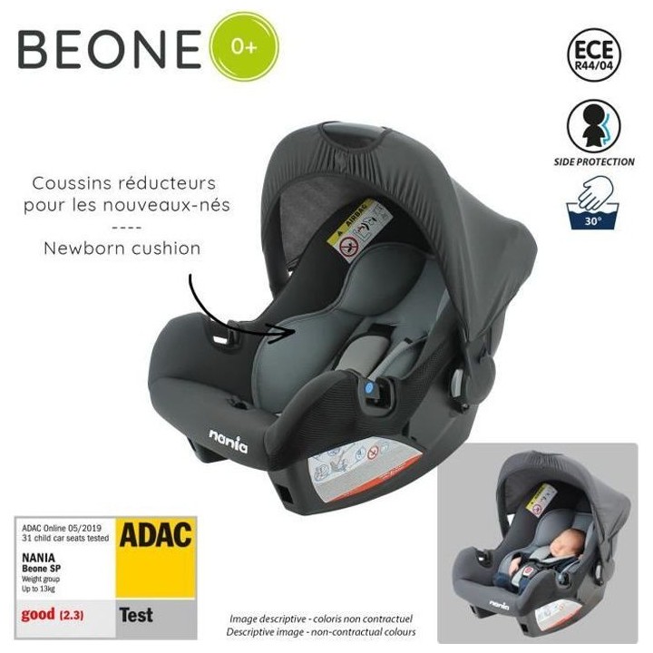 Nania Siege auto BEONE groupe 0+ (0-13kg) Linea gris