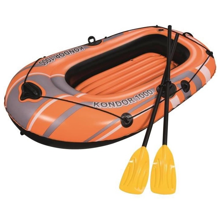 BESTWAY Bateau pneumatique Kondor 1000 avec 2 rames - 155 x 93 x 30 cm