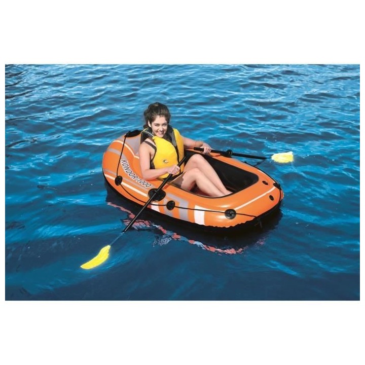 BESTWAY Bateau pneumatique Kondor 1000 avec 2 rames - 155 x 93 x 30 cm