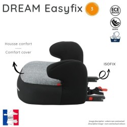 Nania Siege auto rehausseur bas DREAM easyfix groupe 3 (22-36kg) + porte-gobelet - Rouge