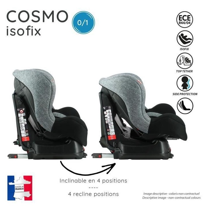 Nania Siege auto isofix COSMO groupe 0/1 (0-18kg) - grand confort - Gr