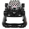 NANIA Trotteur RACING - Réglable en hauteur - Tablette d'éveil - 9-24 mois - 0 a 15 kg - Noir