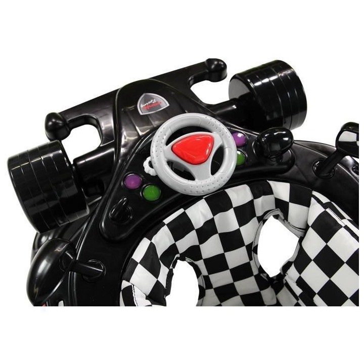 NANIA Trotteur RACING - Réglable en hauteur - Tablette d'éveil - 9-2