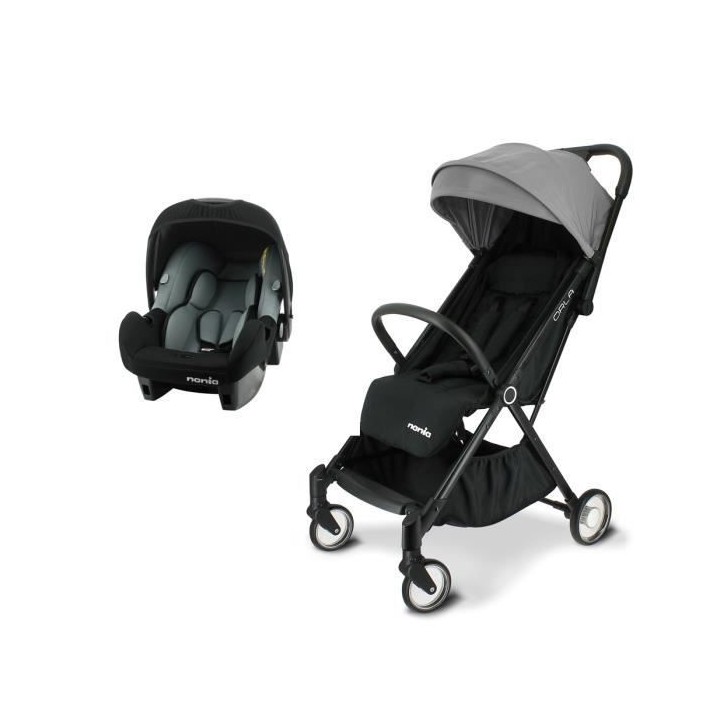 NANIA Poussette 2 en 1 Orla - Siege auto BEONE 0+ - Des la naissance -