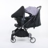 NANIA Poussette 2 en 1 Orla - Siege auto BEONE 0+ - Des la naissance - Jusqu'a 15kg - Gris