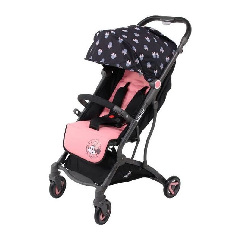 Poussette compacte CASSY NANIA - 6-36 mois - Jusqu'a 15kg - Dossier réglable - 4 roues pivotantes a amortisseurs - Minnie Happy