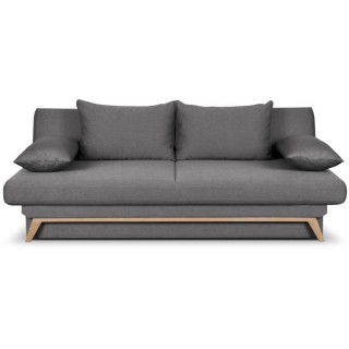 Canapé convertible avec coffre - Tissu Gris - L 202 x P 98 x H 98 cm