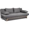 Canapé convertible avec coffre - Tissu Gris - L 202 x P 98 x H 98 cm - NAOTO