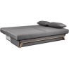 Canapé convertible avec coffre - Tissu Gris - L 202 x P 98 x H 98 cm - NAOTO