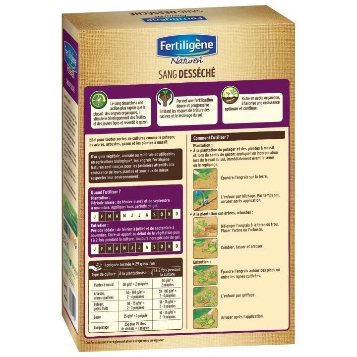 NATUREN Sang Desséché - 1,4 kg