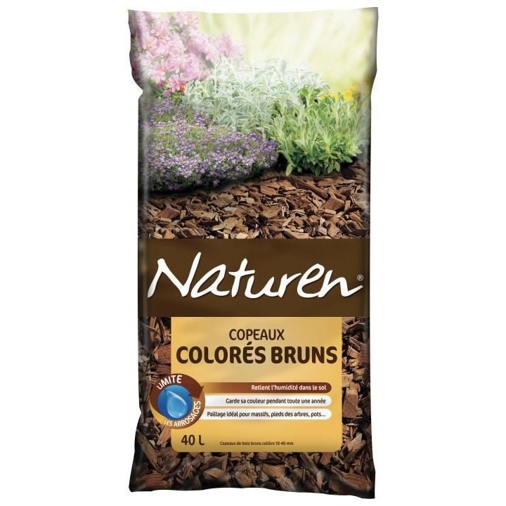 NATUREN Copeaux Colorés Bruns - 40L
