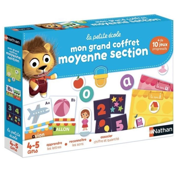 NATHAN La Petite Ecole - Mon Grand Coffret Moyenne Section - Jeu éduc
