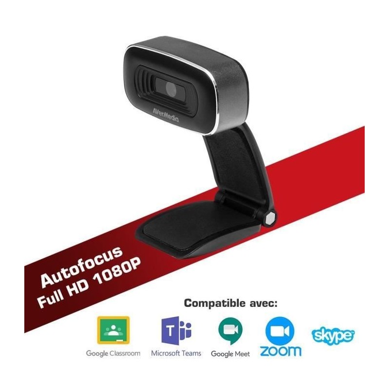 AVERMEDIA - Streaming - Webcam Full HD Autofocus Plug and Play PW310O