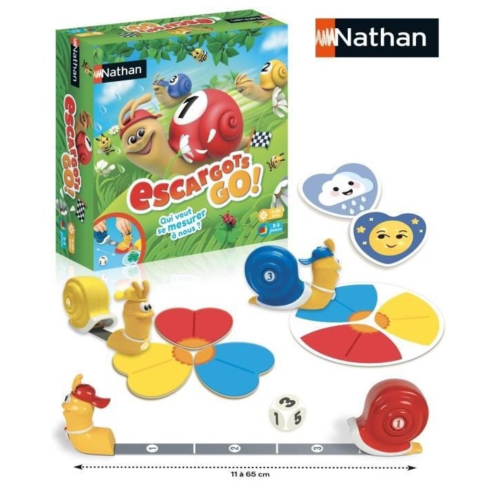 Les Escargots Go - Jeu de Société enfant - NATHAN