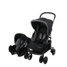 NANIA Poussette combinée trio Texas - Siege auto BEONE groupe 0+ (0-13kg) - 0-36 mois - Jusqu'a 15kg - Noir et beige