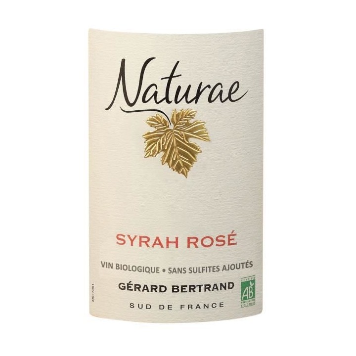 Gérard Bertrand Naturae Syrah Rosé IGP Pays d'Oc - Vin rosé du Lang