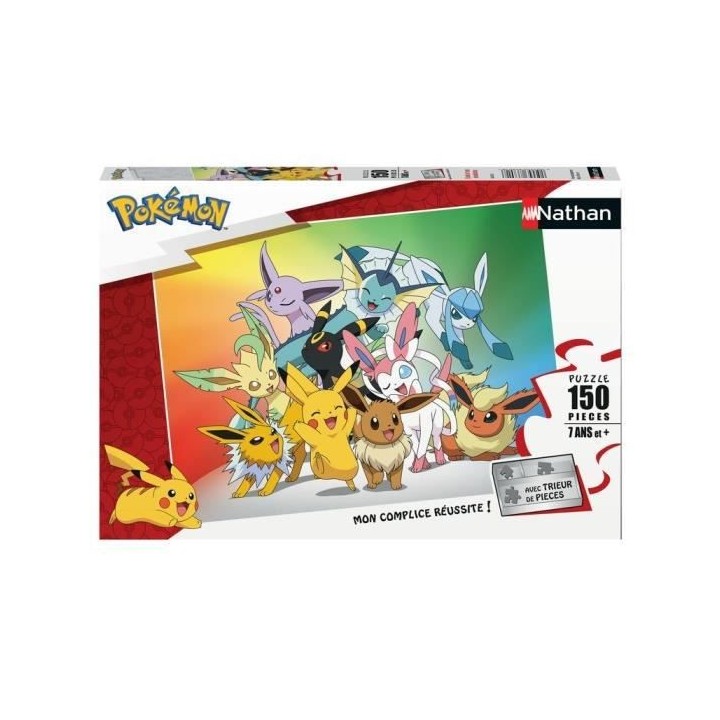 POKEMON - Puzzle 150 pieces - Evoli et ses évolutions - Nathan