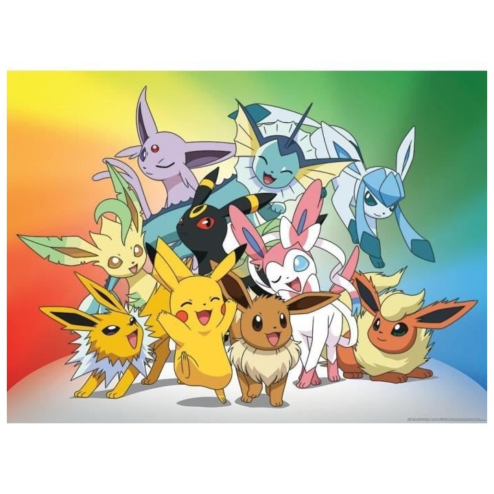 POKEMON - Puzzle 150 pieces - Evoli et ses évolutions - Nathan