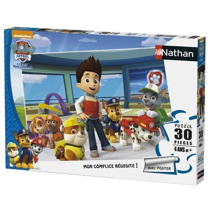 PAT' PATROUILLE Puzzle 30 pieces - La Pat'Patrouille réunie - Nathan