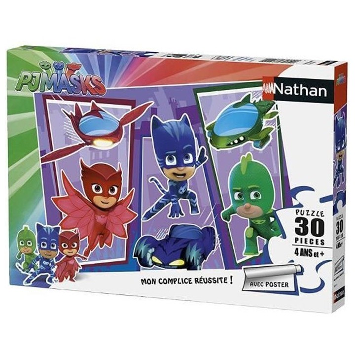 PYJAMASQUES Puzzle 30 pieces - Les Pyjamasques et leurs super-véhicul