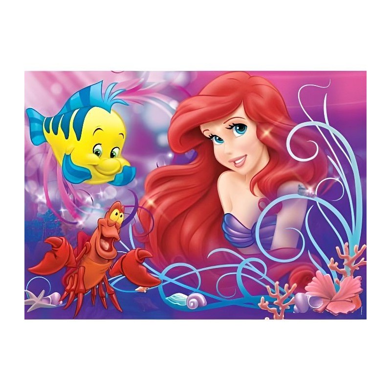 DISNEY Puzzle 60 pieces - Jolie petite sirene Ariel - Nathan - Puzzle Enfant + Trieur - Des 6 ans