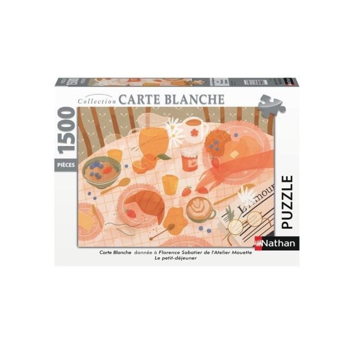 Nathan - Puzzle 1500 pieces - Le petit-déjeuner / Florence Sabatier (