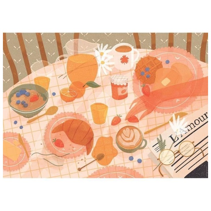 Nathan - Puzzle 1500 pieces - Le petit-déjeuner / Florence Sabatier (